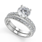 Payton Classic Pave 4 Prong Round Cut Diamond Engagement Ring - Nivetta